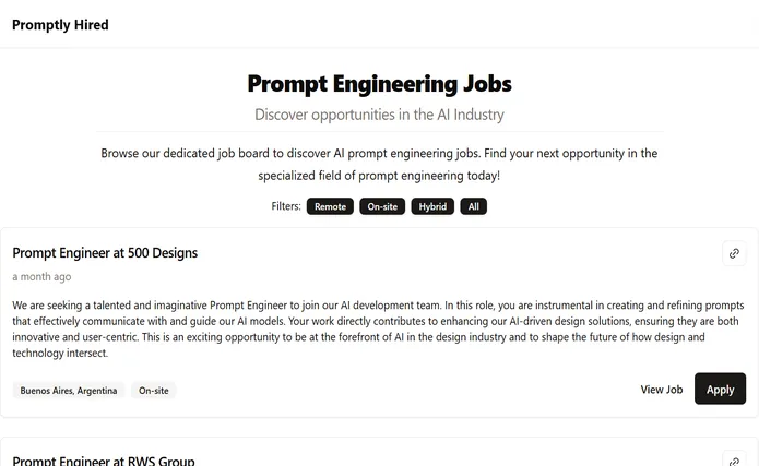 Prompt Engineering Jobs