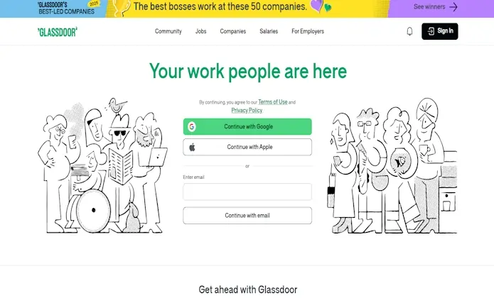 Glassdoor logo displayed