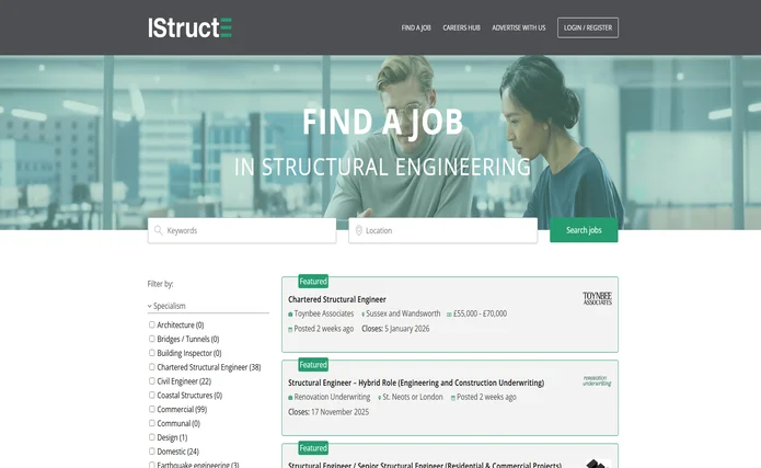 Structural engineer reviewing blueprints