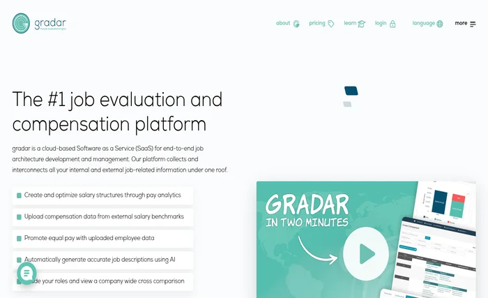 Gradar software screenshot