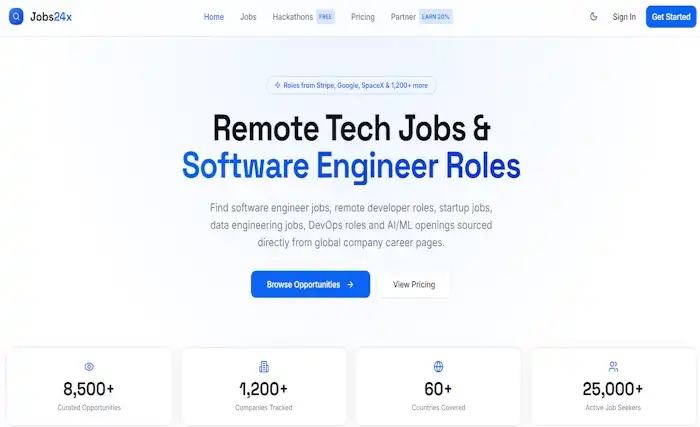 Screenshot displaying a list